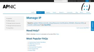 Manage IP – APNIC