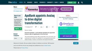 ApoBank appoints Avaloq to drive digital transformation