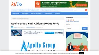 Tutorial - How to Install Apollo Group Kodi Addon - RNEO Kodi 2019