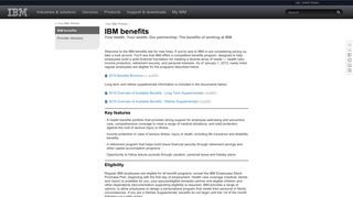 IBM benefits