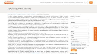 Health Insurance website - Apollo Munich