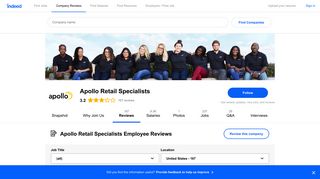 Working at Apollo Retail Specialists: 165 Reviews | Indeed.com