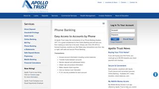 Phone Banking | Apollo Trust Company | Apollo, Pennsylvania ...