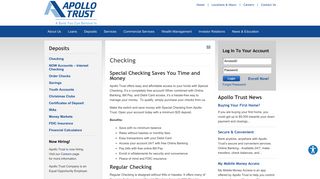 Checking | Apollo Trust Company | Apollo, Pennsylvania Banking ...