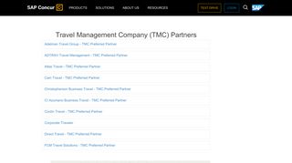 Travel Management Company (TMC) Partners - SAP Concur