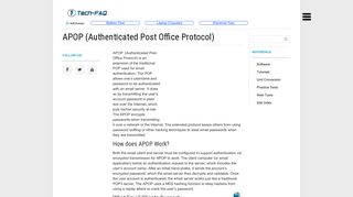 APOP (Authenticated Post Office Protocol) - The Tech-FAQ