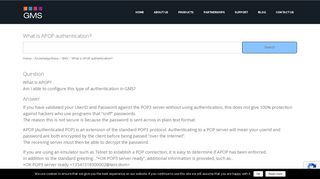 What is APOP authentication? - Gordano Ltd.