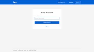 Reset Password - Login - Box