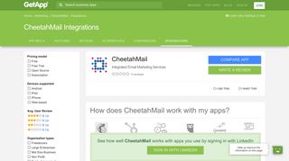 CheetahMail Integrations | GetApp®