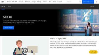 App ID - Overview | IBM