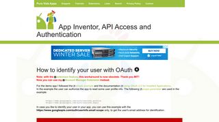 App Inventor Tutorials and Examples: User Identification | Pura Vida ...