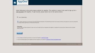 AppOne - AppOne Signup – Welcome