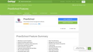 PraxiSchool Features & Capabilities | GetApp®
