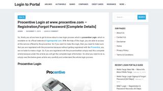 Procentive Login at www.procentive.com [Complete Details] | Login to ...