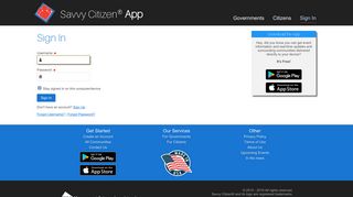 Sign In - Savvy Citizen® App