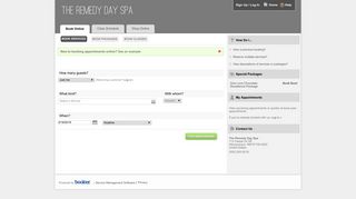 The Remedy Day Spa > Find Appointments - secure-booker.com