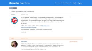 Custom Login Field to login to a webform — 1Password Forum