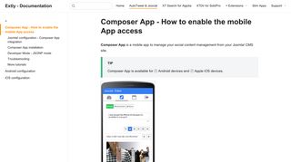 Composer App - How to enable the mobile App access | Extly ...