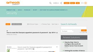 How to reset the Clearpass appadmin password cli password - April ...