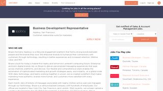 Business Development Representative at Appboy | Uncubed