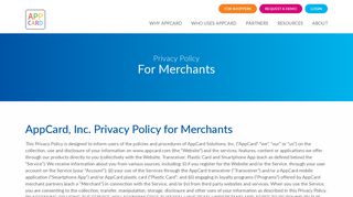 Privacy Policy - AppCard