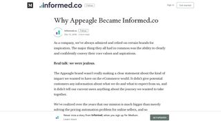 Why Appeagle Became Informed.co – Informed – Medium