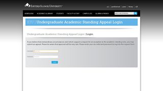 Appeal of Academic Standing - Eastern Illinois University