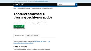 Appeal or search for a planning decision or notice - GOV.UK