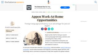 Appen Work-At-Home Opportunities - The Balance Careers