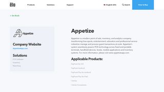 Appetize | Elo Touch Solutions partner