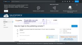 appexchange - How do I login to the publishing console ...