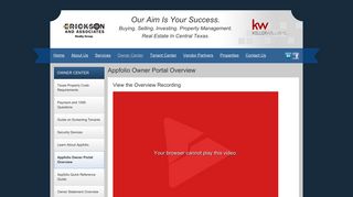 Appfolio Owner Portal Overview - Erickson and Associates