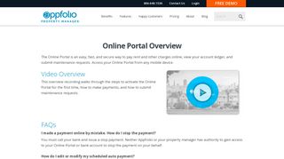 Online Portal Overview - AppFolio