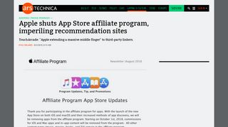 Apple shuts App Store affiliate program, imperiling recommendation ...