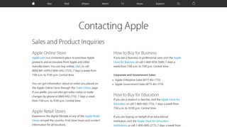 Contact - How to Contact Us - Apple