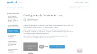 Creating an Apple Developer Account – Guidebook Support