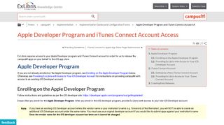 Apple Developer Program and iTunes Connect Account Access - Ex ...