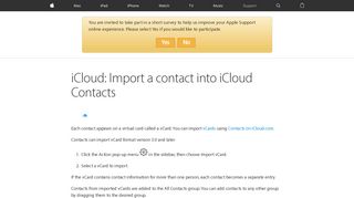 iCloud: Import a contact into iCloud Contacts - Apple Support