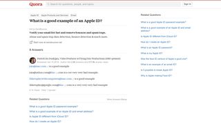 What is a good example of an Apple ID? - Quora