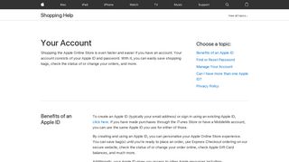 Your Account & Apple ID - Shopping Help - Apple (HK)