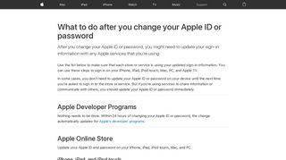 What to do after you change your Apple ID or password - Apple Support