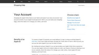 Your Account & Apple ID - Shopping Help - Apple (NZ)