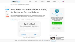[Solved] How to Fix: iPhone/iPad Keeps Asking for Password - iMobie