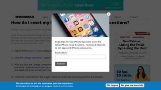 How do I reset my iPhone / Apple ID security questions? | The iPhone ...