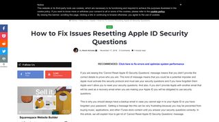 How to Fix Issues Resetting Apple ID Security Questions - Appuals.com