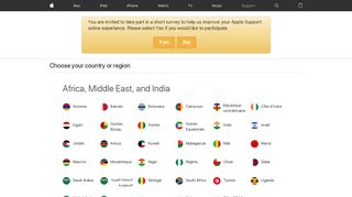 Choose your country or region - Official Apple Support