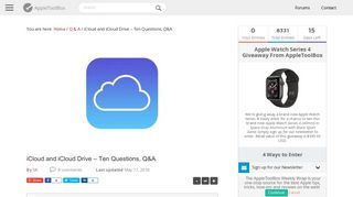 iCloud and iCloud Drive - Ten Questions, Q&A - AppleToolBox