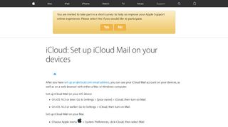 iCloud: Set up iCloud Mail on your devices - Apple Support