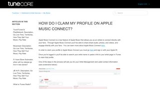 How do I claim my profile on Apple Music Connect? – TuneCore