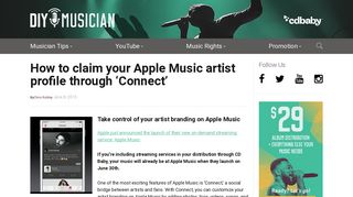 How to claim your Apple Music artist profile through Connect